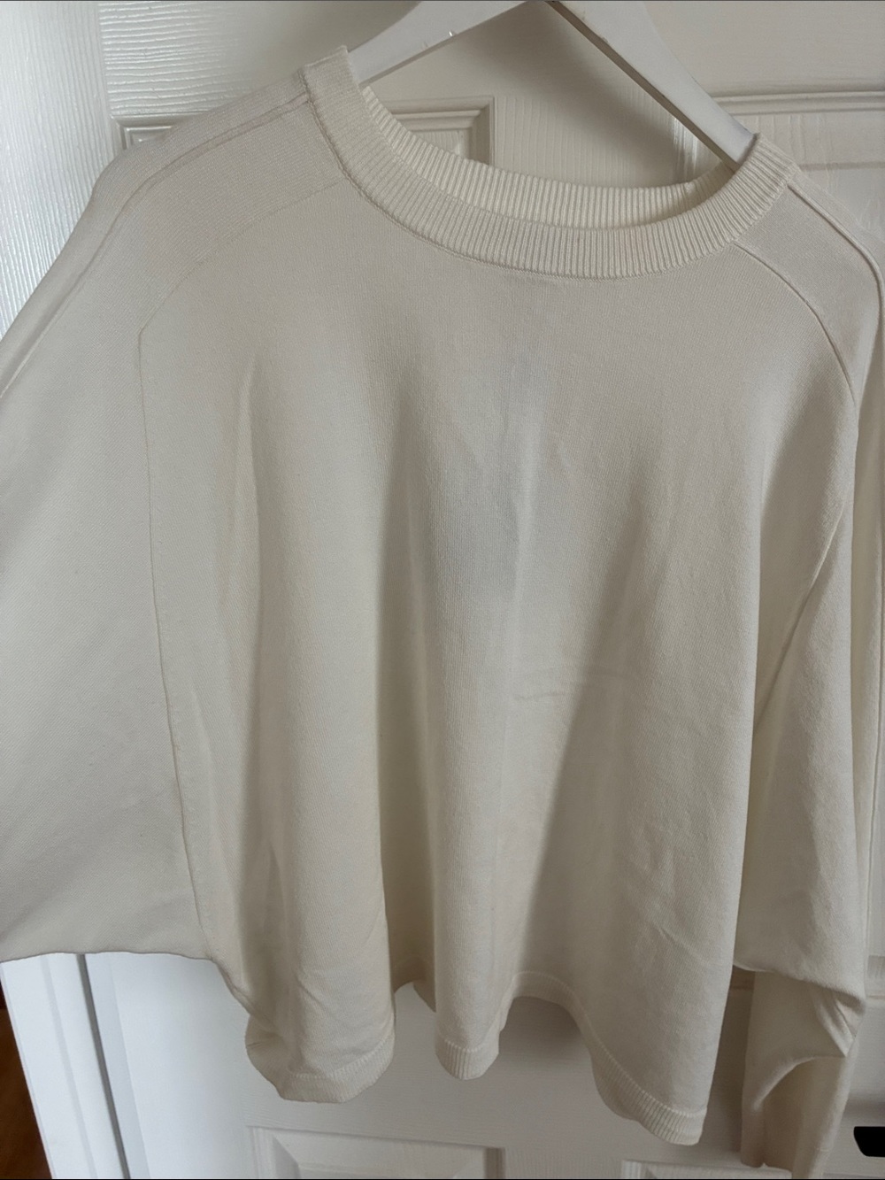 Adrianna Papell White Crewneck Sweatshirt